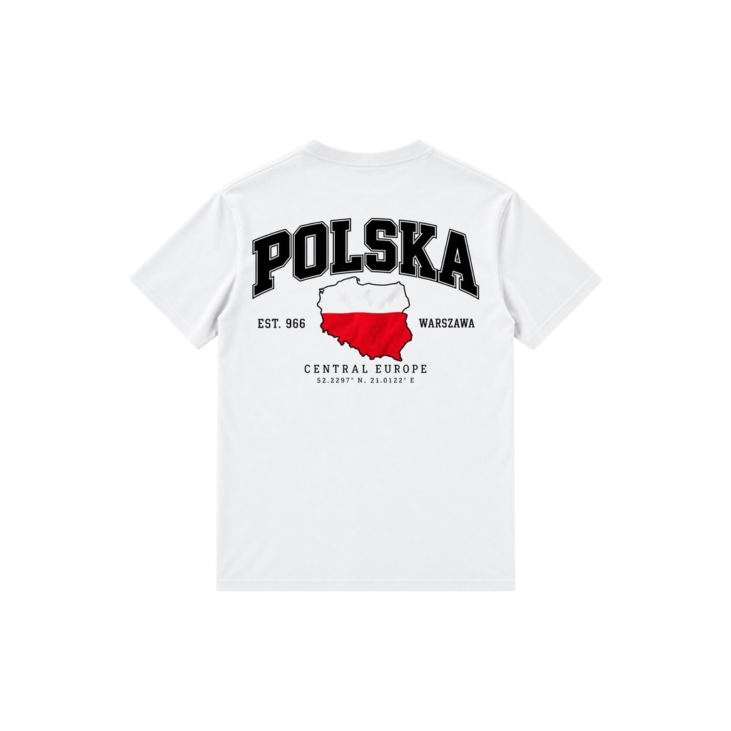 POLONIA WORLDWIDE – Polska College T-Shirt | White
